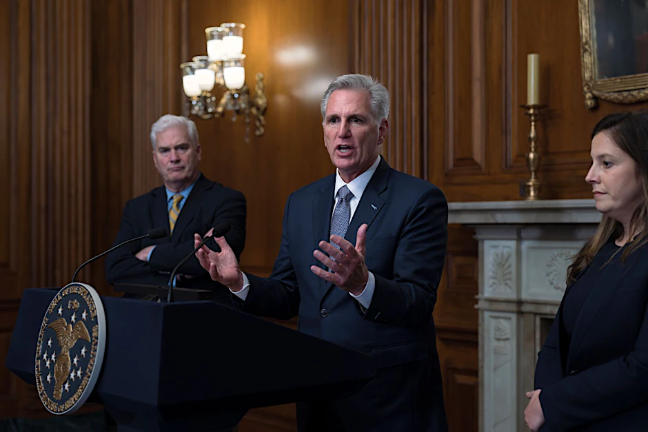 Republikaner Kevin McCarthy legte den Übergangshaushalt überraschend vor und setzte damit die Demokraten unter Druck.  