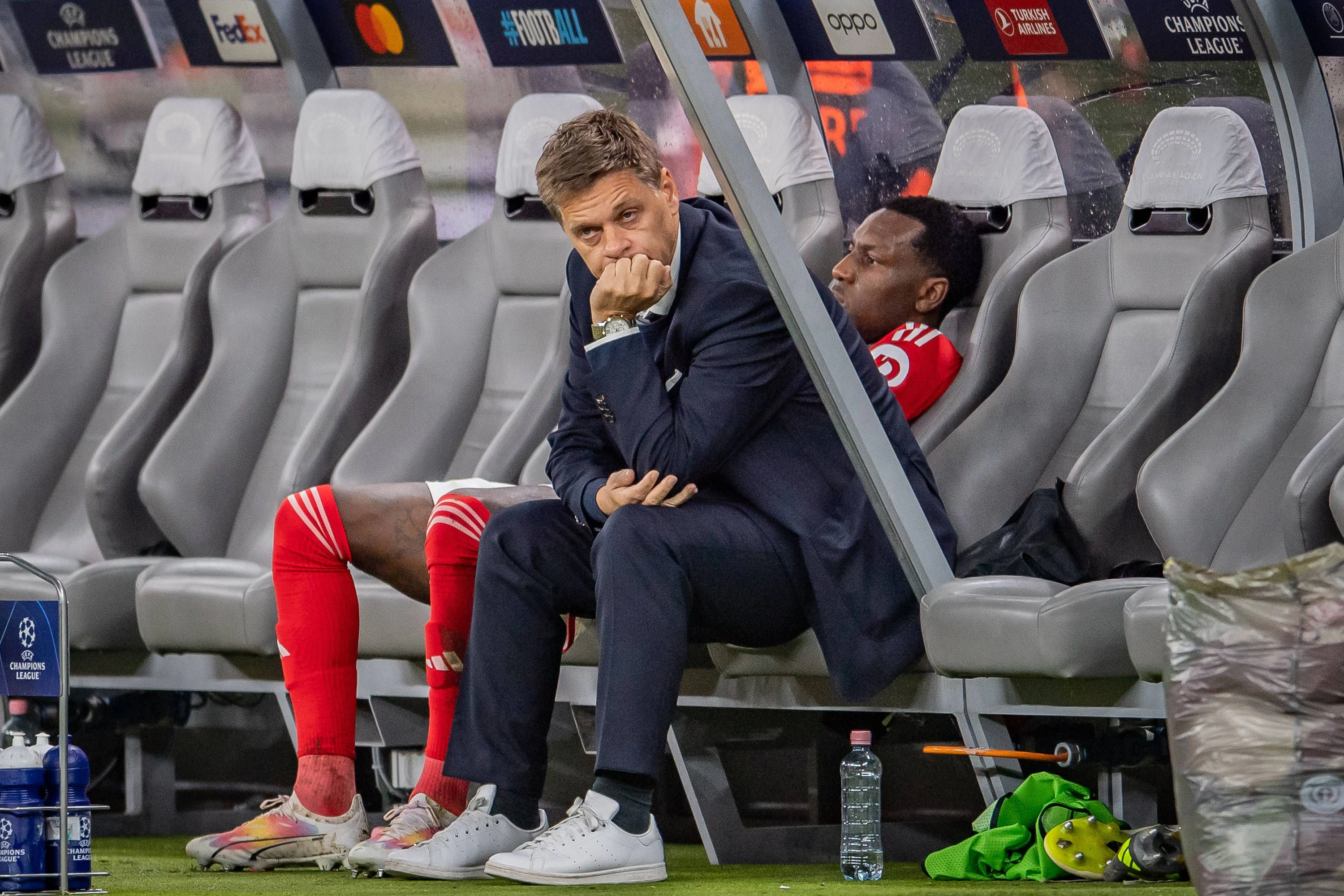Auch Unions Manager Oliver Ruhnert und Stürmer Sherlado Becker war die Enttäuschung nach der Niederlage gegen Braga ins Gesicht geschrieben.