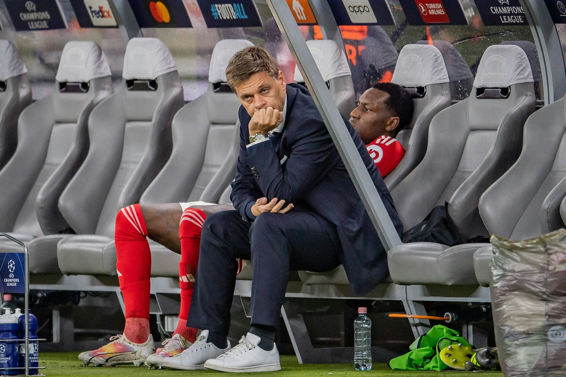 Auch Unions Manager Oliver Ruhnert und Stürmer Sherlado Becker war die Enttäuschung nach der Niederlage gegen Braga ins Gesicht geschrieben.
