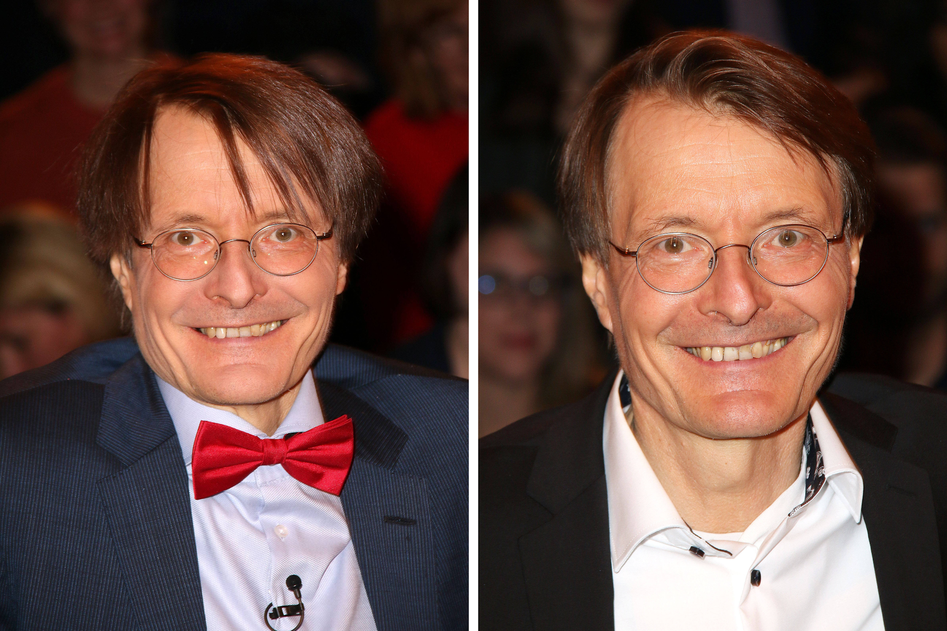 Vorher–nachher: im Februar 2019 noch als fahriger Wissenschaftler, ein halbes Jahr später schon ganz der strategische Staatsmann