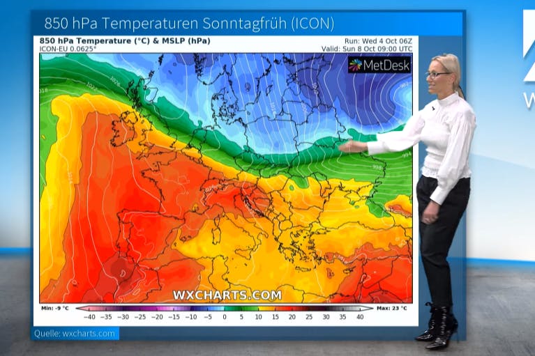 Wetter-Expertin Kathy Shrey erklärt die Luftmassengrenze, die Deutschland in Sachen Wetter zweiteilt.