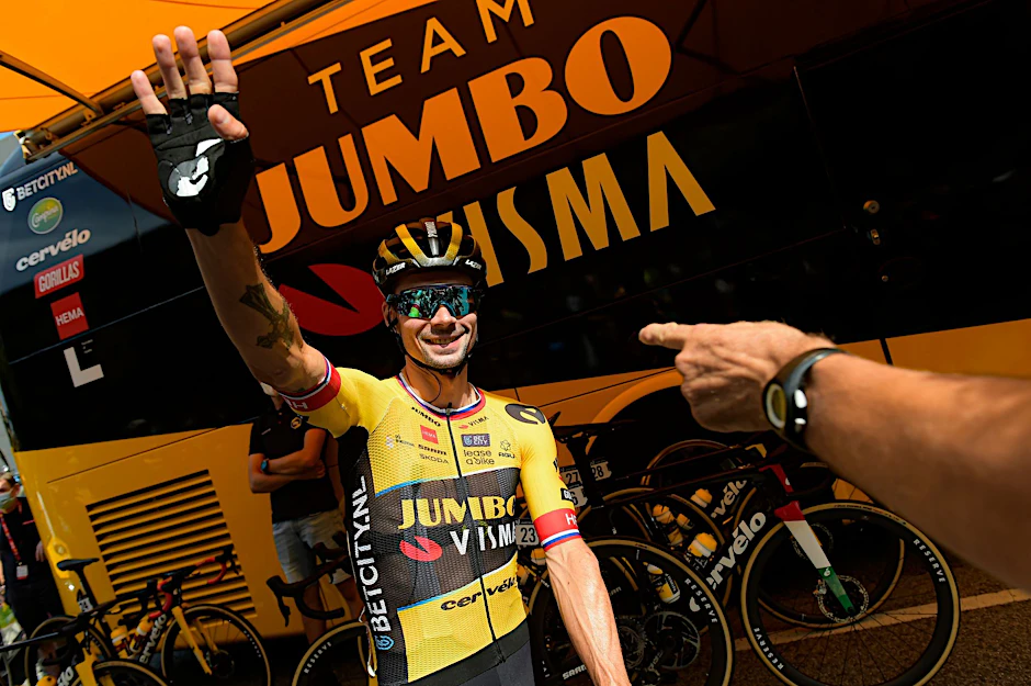 ARCHIV - Der Slowene Primoz Roglic wird das erfolgreiche Team Jumbo Visma verlassen.  