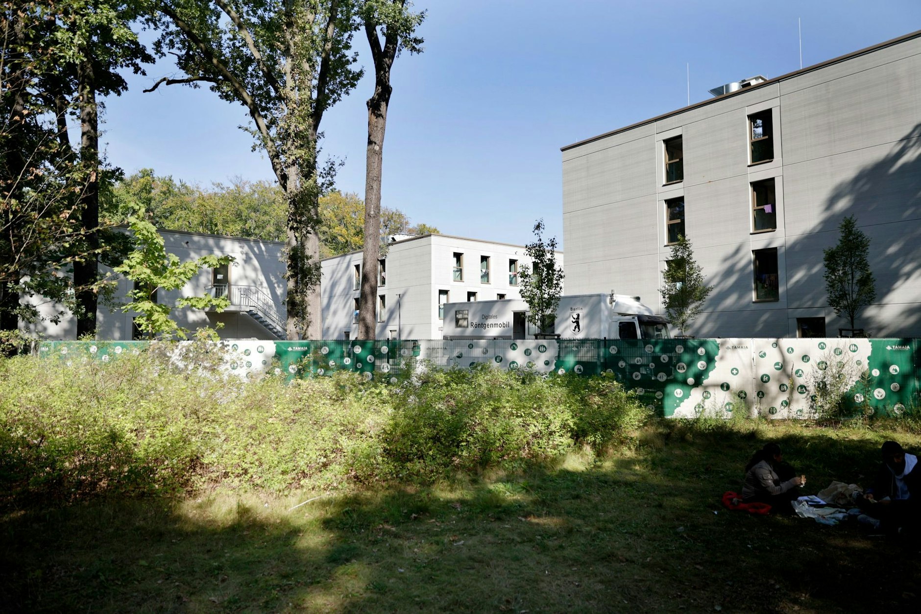 Blick auf das Ankunftszentrum für Asylbewerber in Berlin-Reinickendorf.&nbsp;