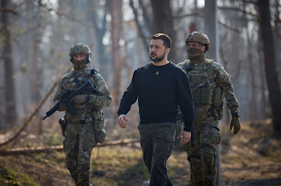 ARCHIV - Der ukrainische Präsident Wolodymyr Selenskyj fordert die Lieferung von Taurus-Marschflugkörpern.  anet Pix Pool via ZUMA Press Wire/dpa
