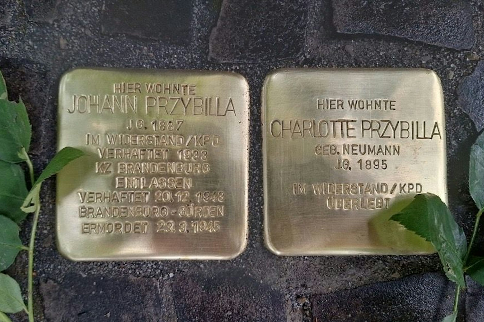 Berliner Bezirke Stolpersteine für Widerstandskämpfer der NSZeit