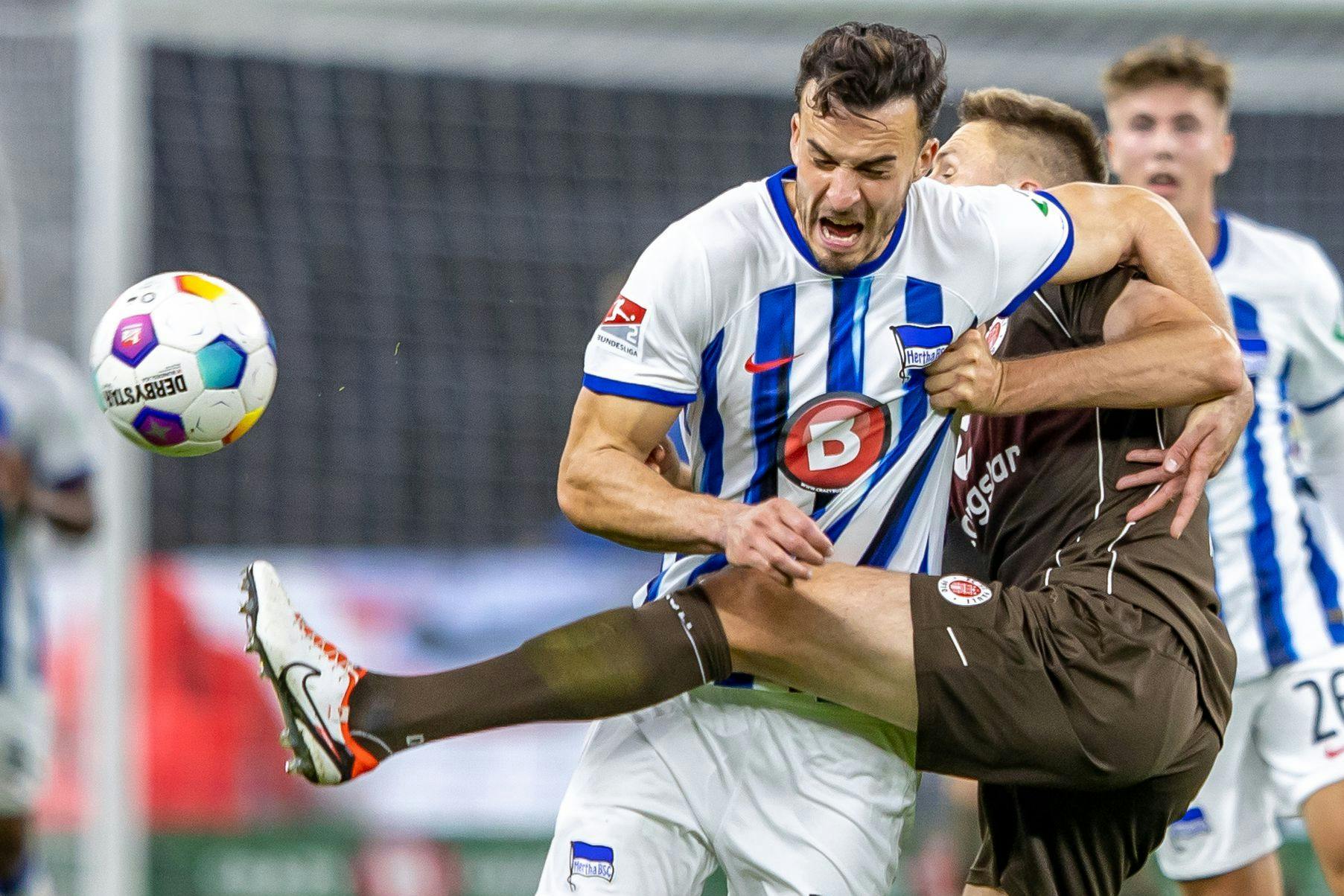 Hertha-Torjäger Haris Tabakovic hat schon gegen den FC St. Pauli gezeigt, dass er weiß, wie Volldampf geht.