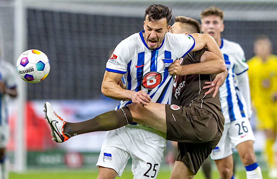 Hertha-Torjäger Haris Tabakovic hat schon gegen den FC St. Pauli gezeigt, dass er weiß, wie Volldampf geht.