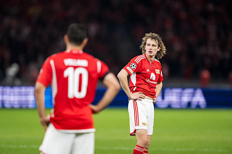 Unter Schock: Alex Kral nach der Niederlage des 1. FC Union Berlin gegen Sporting Braga.