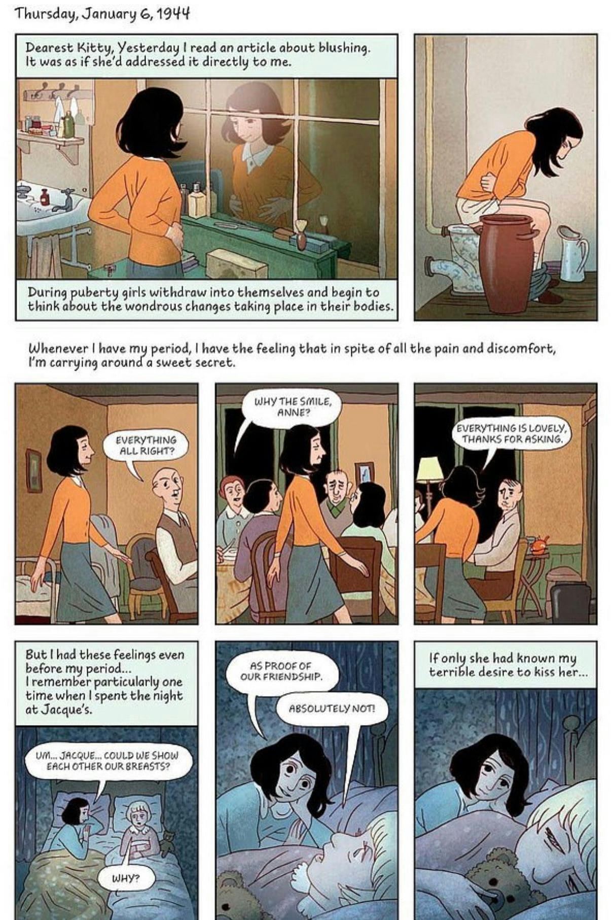 Über diesen Comic-Auszug des „Tagebuch der Anne Frank“ hatten sich Eltern beschwert.