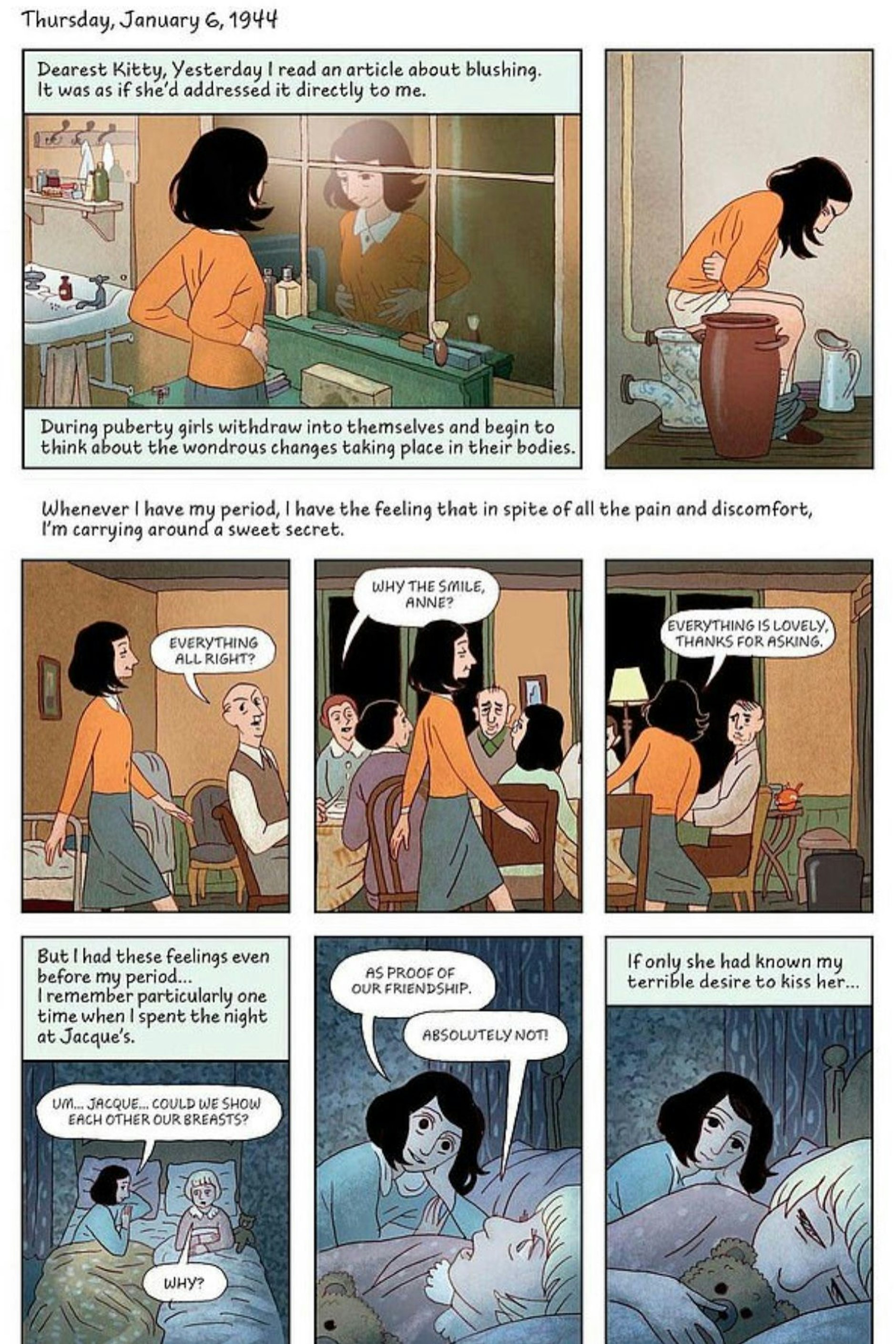 Über diesen Comic-Auszug des „Tagebuch der Anne Frank“ hatten sich Eltern beschwert.
