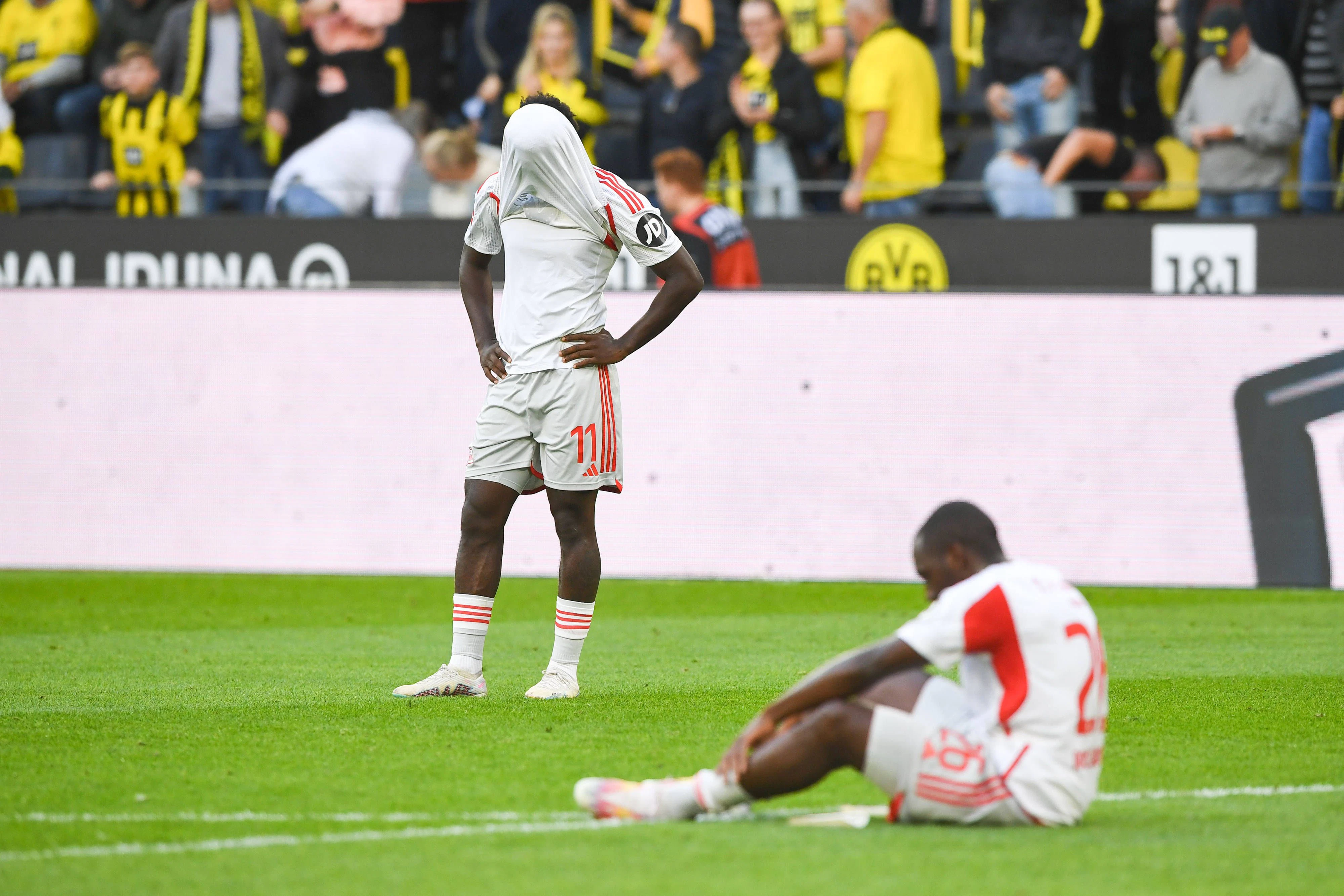 Auch die eingewechselten&nbsp; David Fofana und Jerome Roussillon (r.) konnten das Spiel beim BVB für den 1. FC Union nicht mehr drehen.