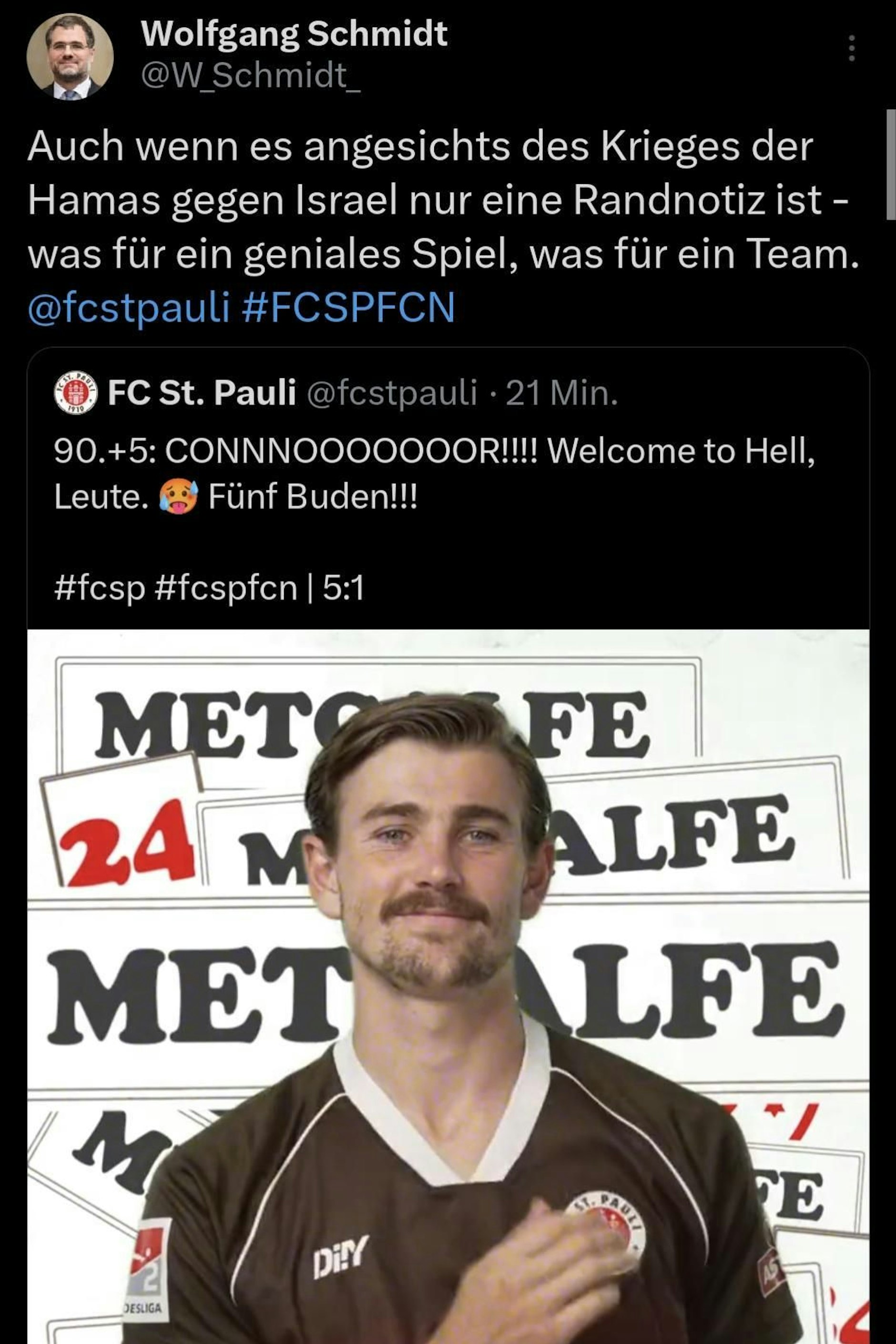 Der mittlerweile gelöschte Tweet.