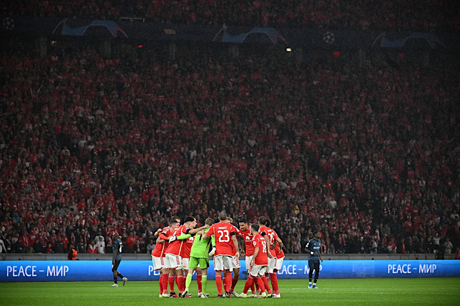 Spieler von Union Berlin vor dem Spiel.  