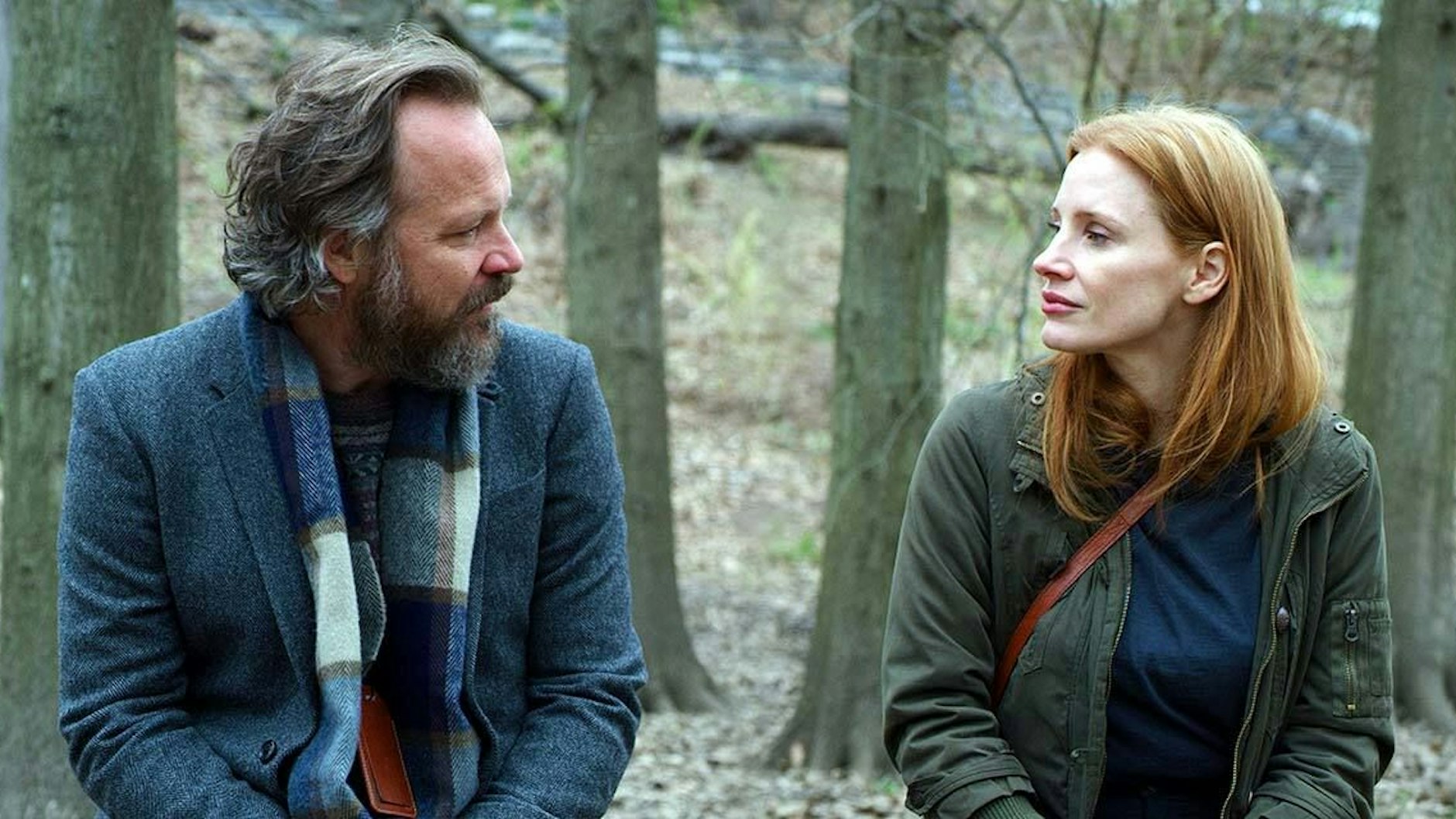 Jessica Chastain als Sylvia und Peter Saarsgard als Saul in einer Szene des Films „Memory“.