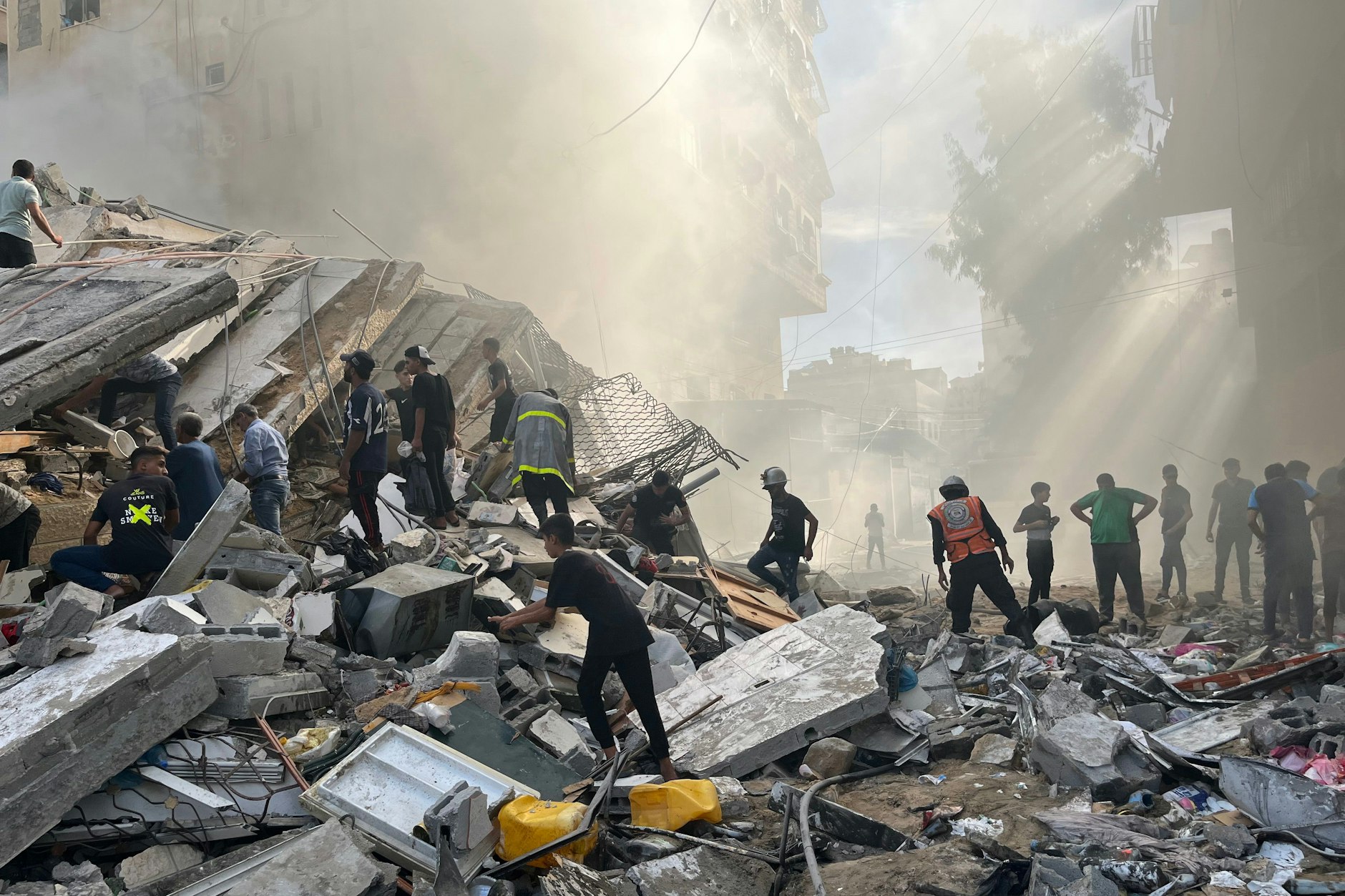 Ein zerstörtes Gebäude Gaza-Stadt.