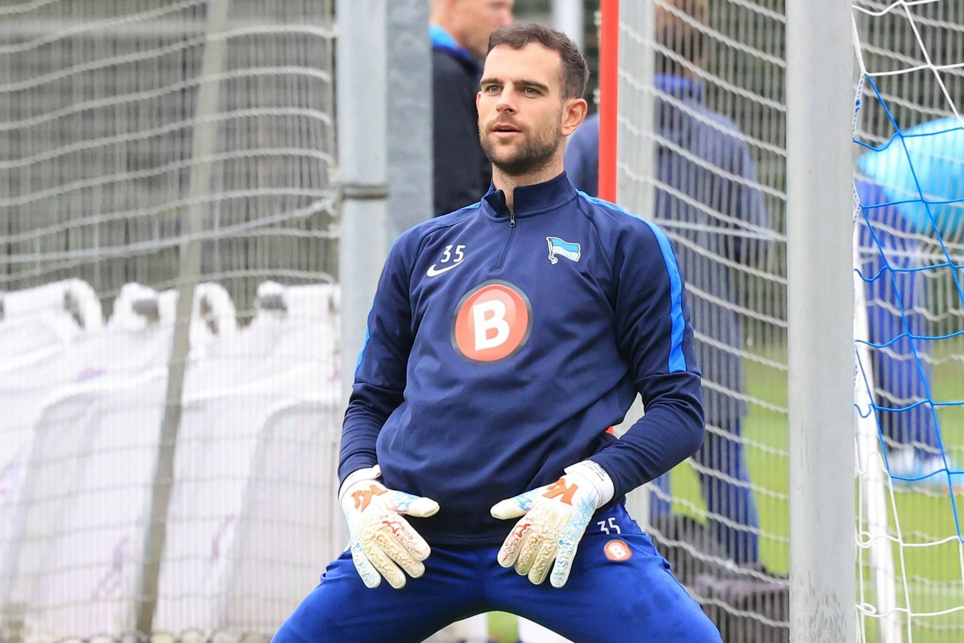 Marius Gersbeck kehrte am Montag nach seiner Begnadigung zurück ins Hertha-Training.