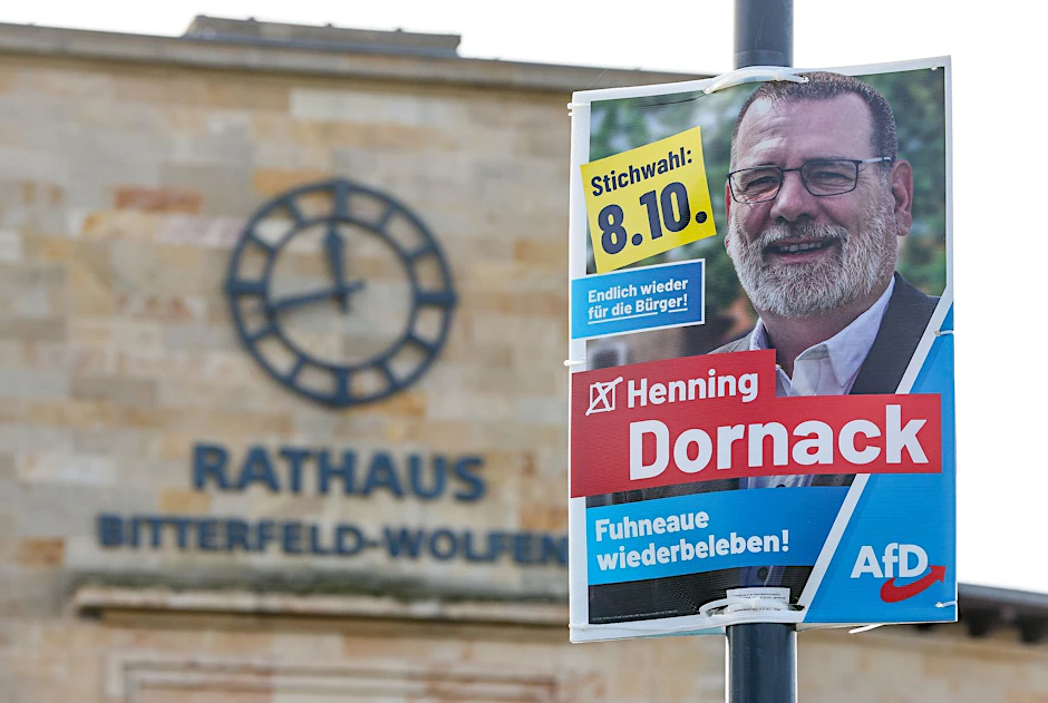 Dornack (AfD) wollte neuer Oberbürgermeister von Bitterfeld-Wolfen werden.  