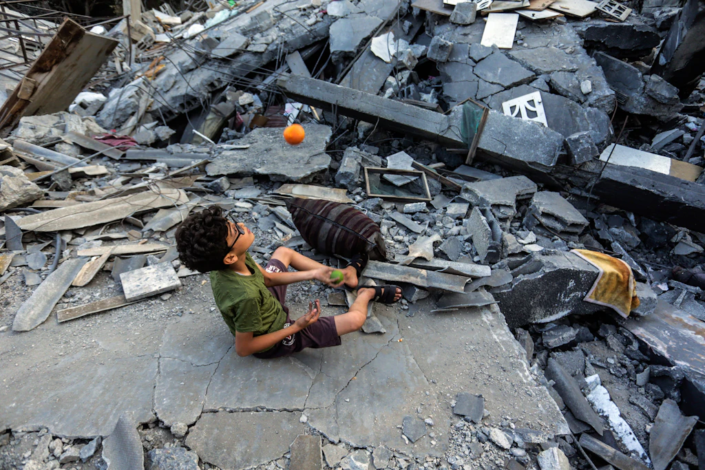 Nicht nur Hochburg der Hamas: Im Gazastreifen dienen Ruinen als Kinderspielplätze