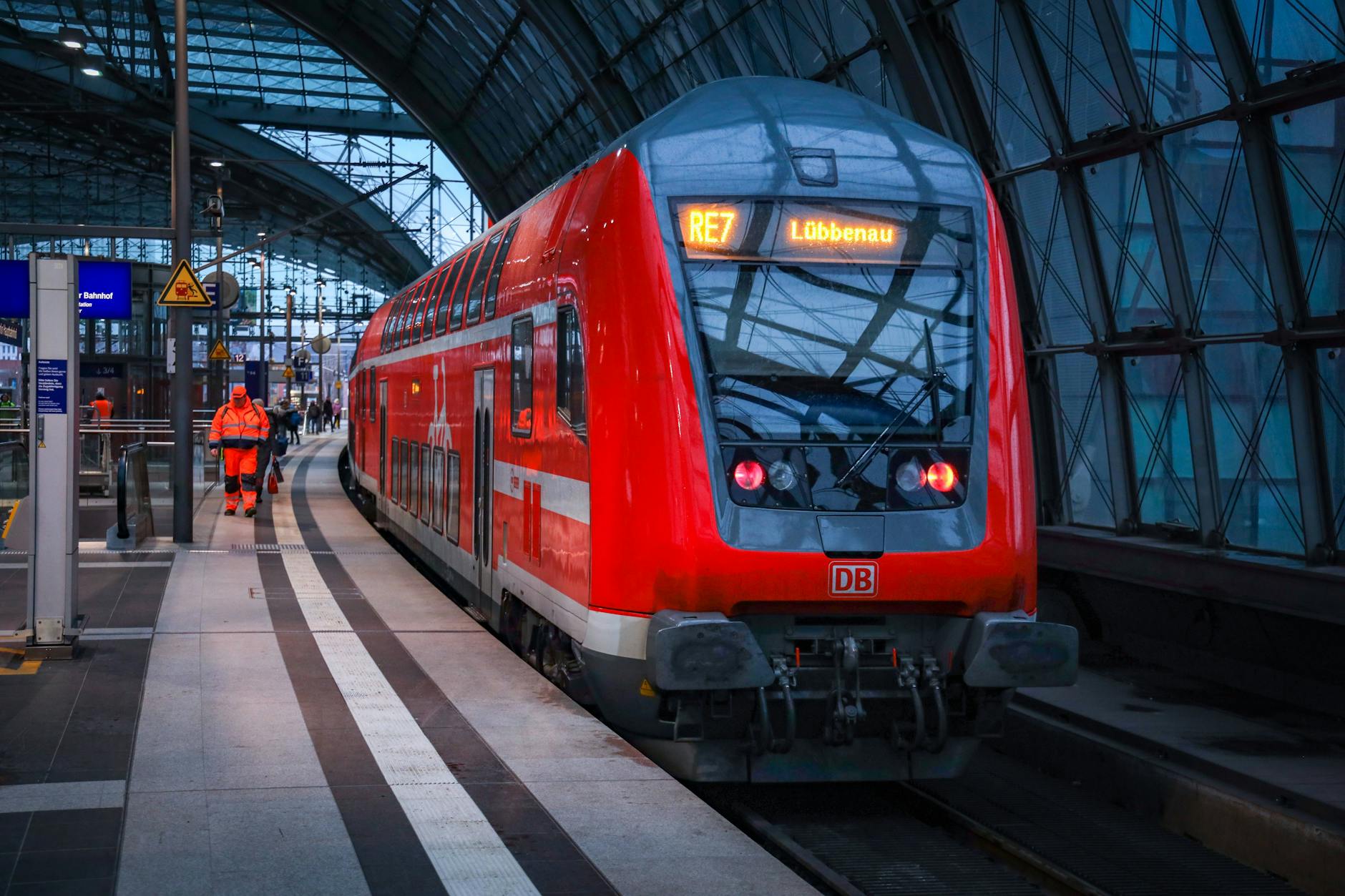 Unter anderen der RE7 fährt am Mittwoch nicht durch.