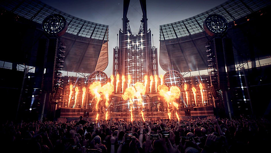 Ein Rammstein-Konzert im Berliner Olympiastadion 2022 – wie immer gab es viel Pyrotechnik.
