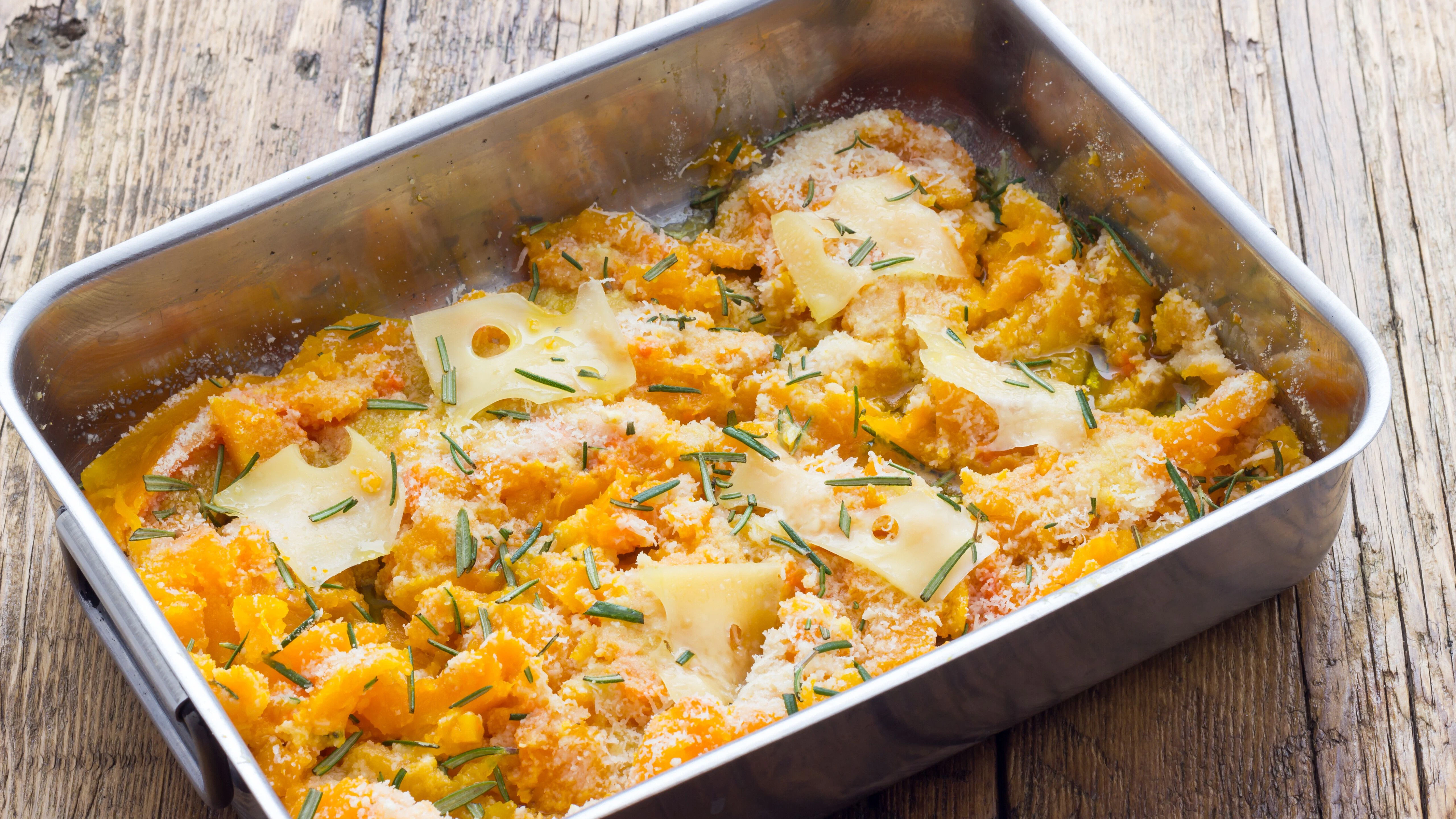 Das Rezept für Kürbis-Lasagne ist super-lecker.
