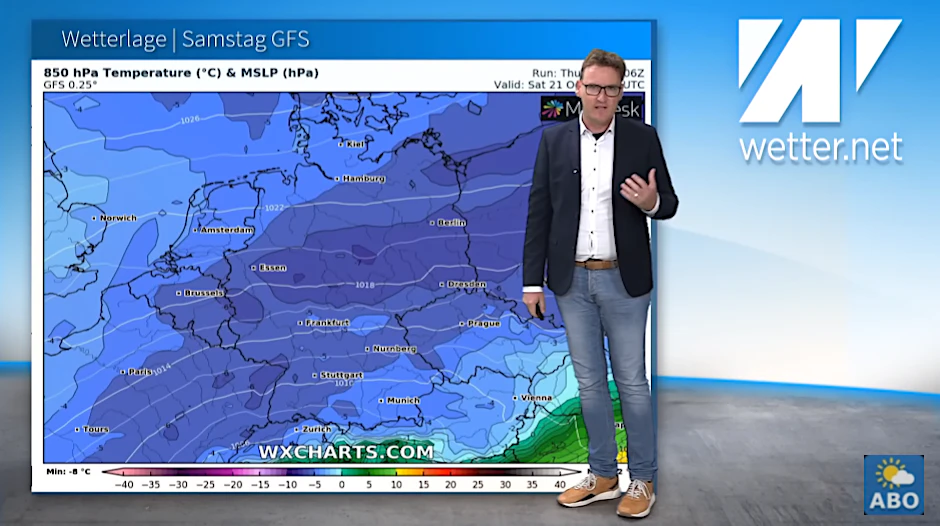 Wetter-Experte Dominik Jung erklärt die Wetterkarte, laut der das Wetter jetzt in den Wintermodus schaltet.
