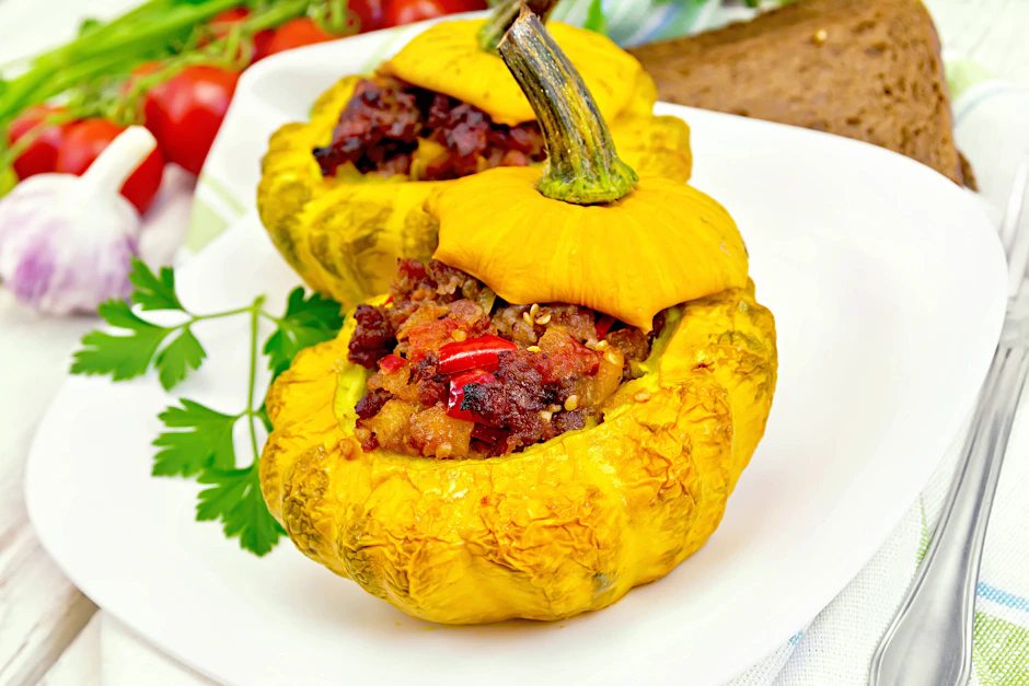 Dieses Rezept für gefüllten Kürbis ist ein Festschmaus im Herbst.