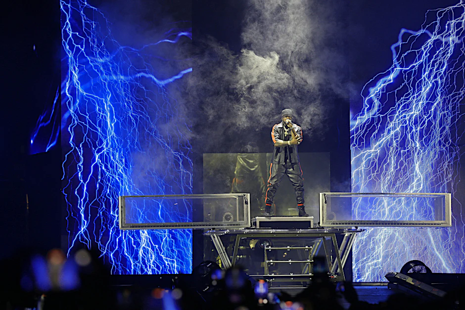 50 Cent beim Konzert am Samstag, dem 14. Oktober 2023, in der Berliner Mercedes-Benz-Arena