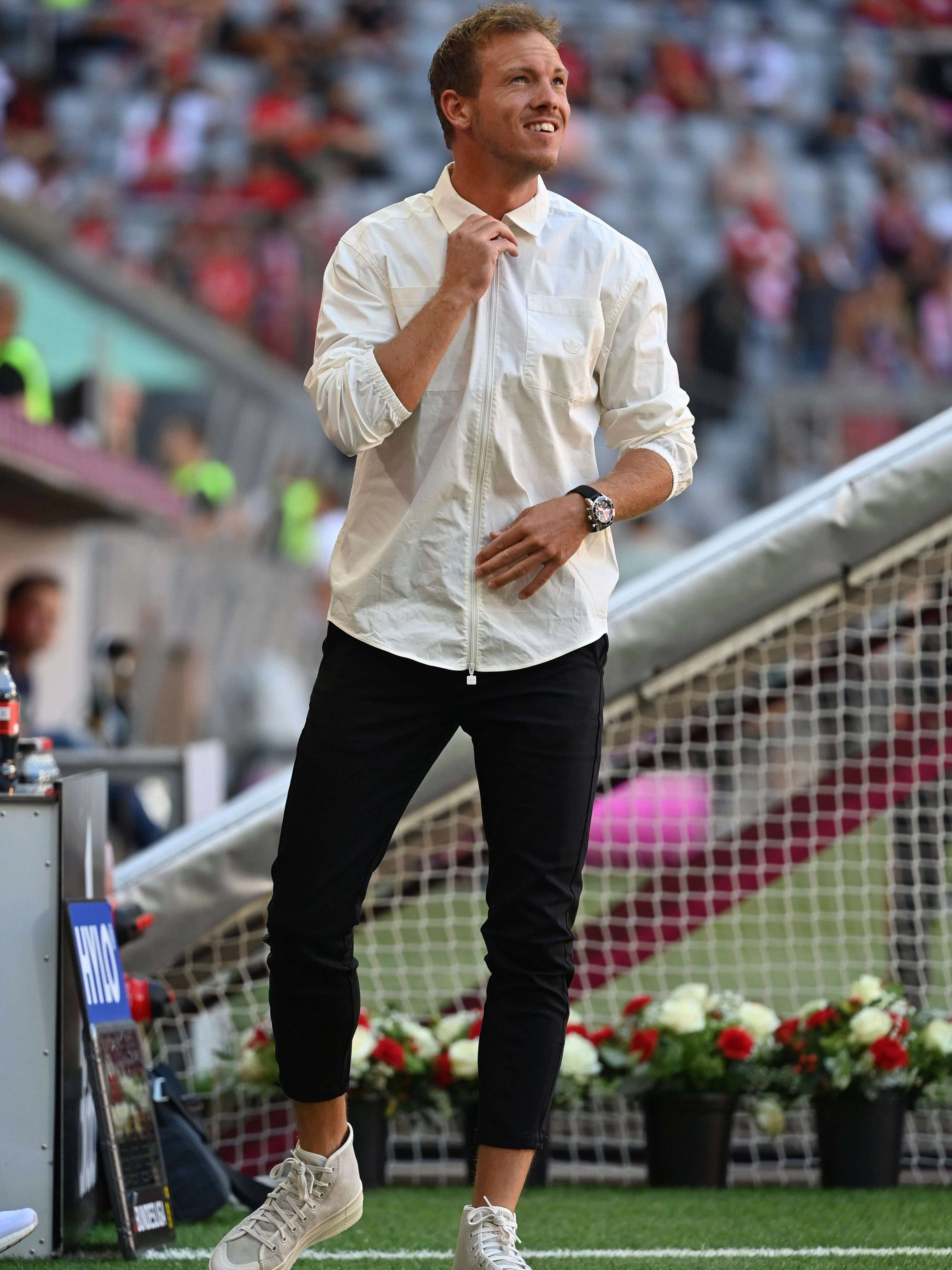 Schick für die Seitenlinie: Julian Nagelsmann sorgte schon beim FC Bayern mit seinen Outfits für Gesprächsstoff.