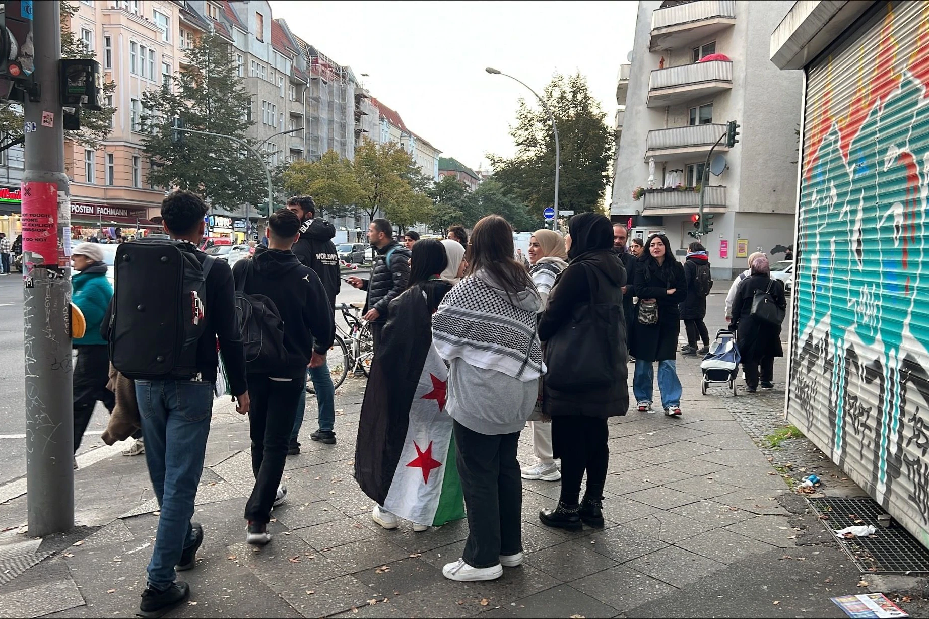 Pro-palästinensische Demonstranten in Berlin-Neukölln.
