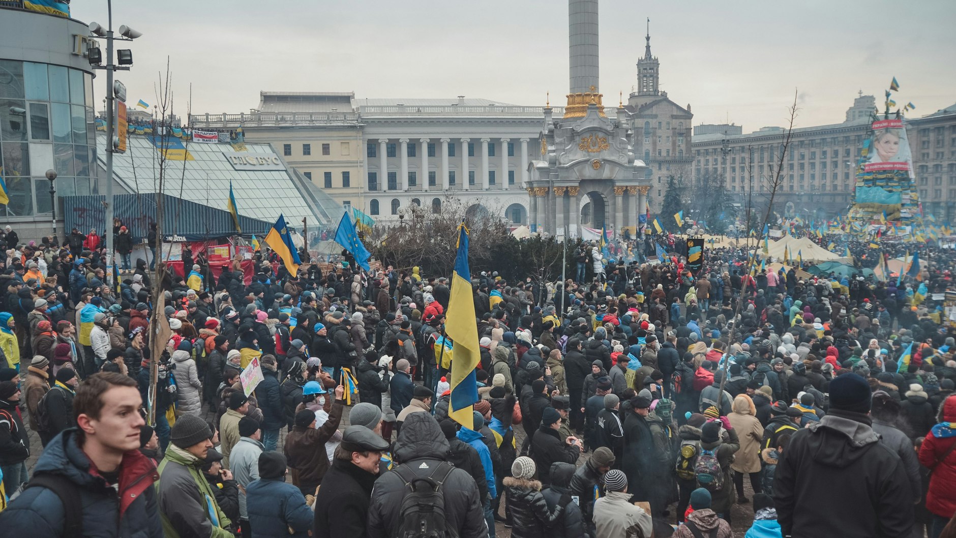 Zehntrausende demonstrierten von November 2013 bis Februar 2014 auf dem Maidan in Kiew.