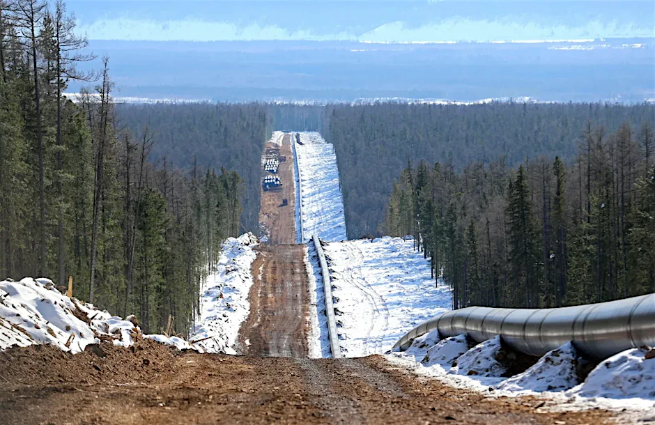 Die Gaspipeline Kraft Sibiriens soll in diesem Jahr nach Erwartung des russischen Gaskonzerns Gazprom 22 Milliarden Kubikmeter Erdgas nach China liefern.