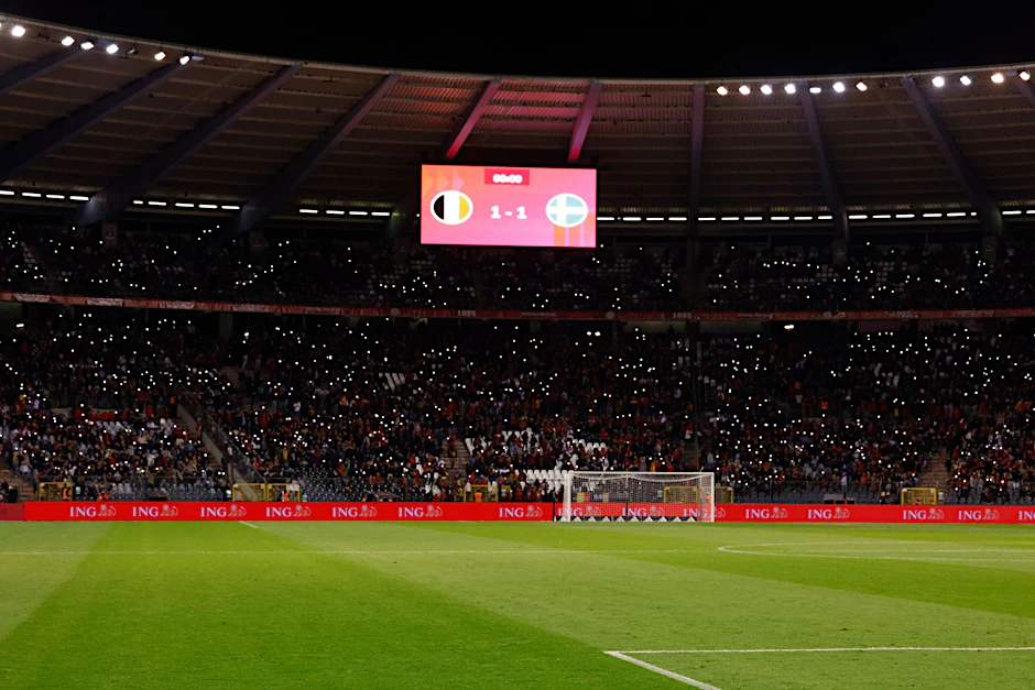 Das EM-Qualifikationsspiel zwischen Belgien und Schweden wurde beim Stand von 1:1 abgebrochen.  