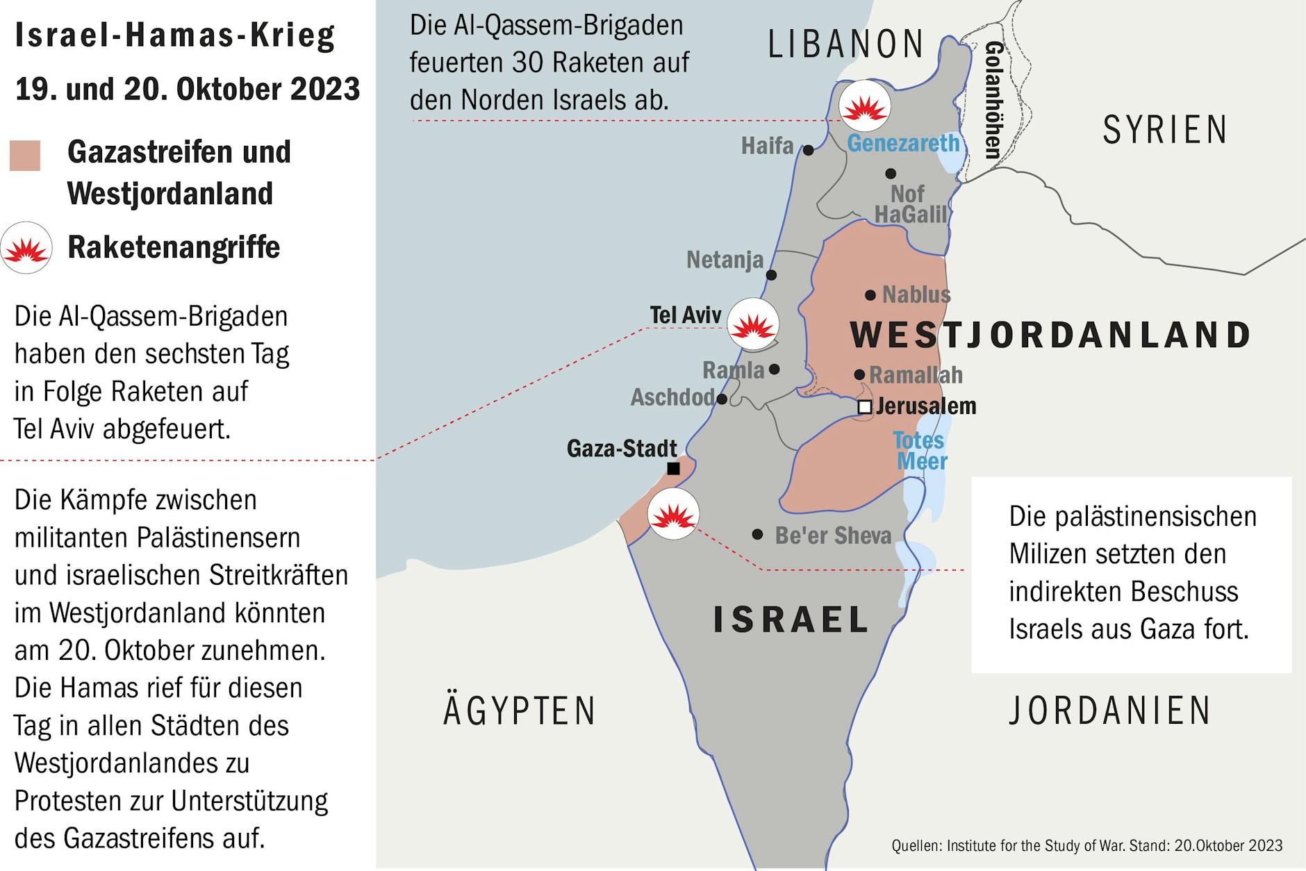 Quelle: Institute for the Study of War and AEI’s Critical Threats Project 2023. Stand: 20. Oktober 2023