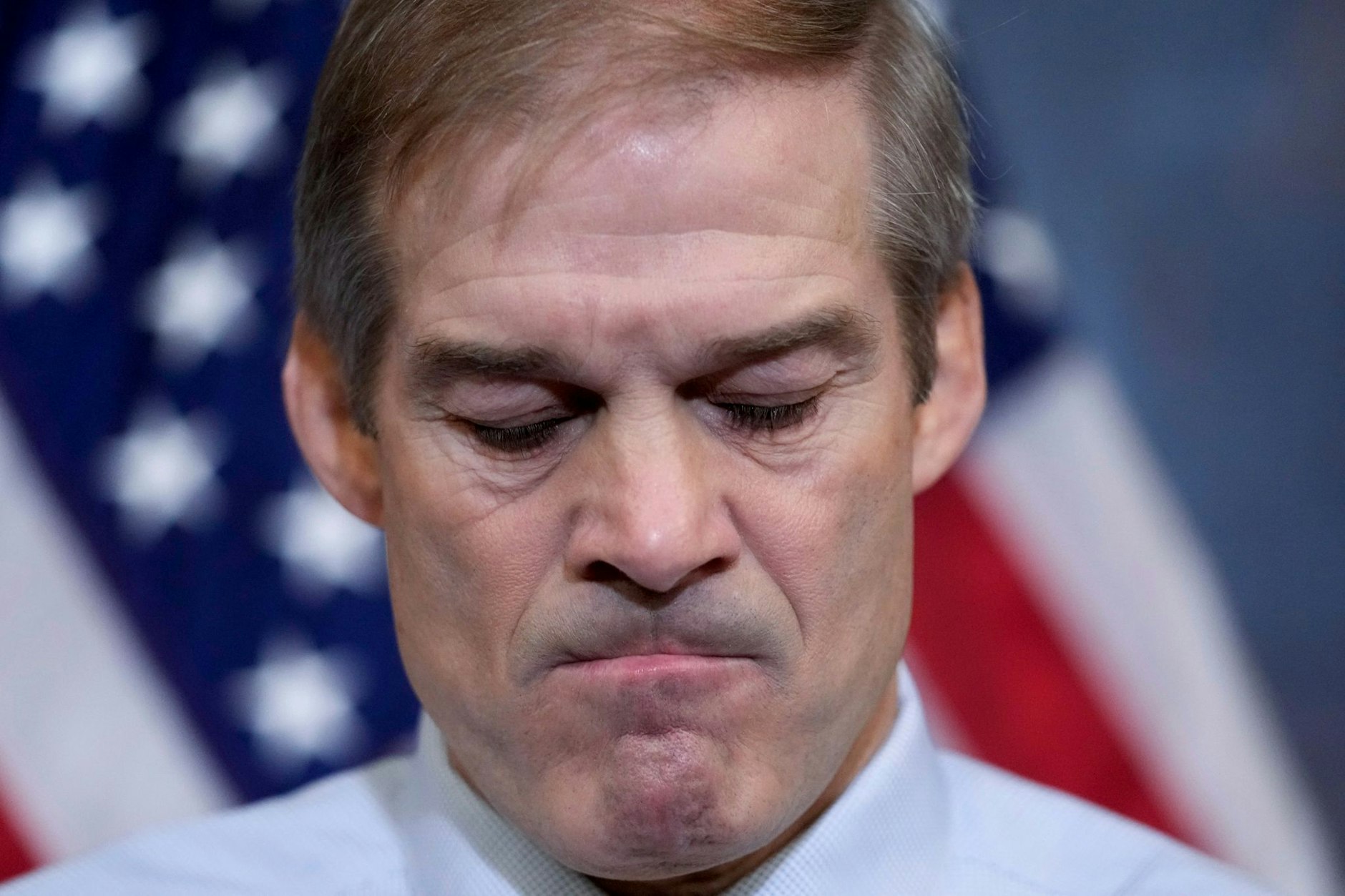 dpatopbilder - Nach drei verlorenen Wahlgängen für den Chefposten im US-Parlament ist der Republikaner Jim Jordan aus dem Rennen.