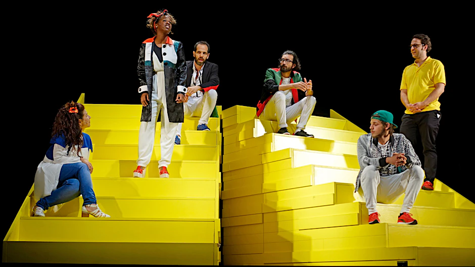 Maryam Abu Khaled im September 2015 während der Fotoprobe zum Theaterstück „The Situation“ im Maxim-Gorki-Theater