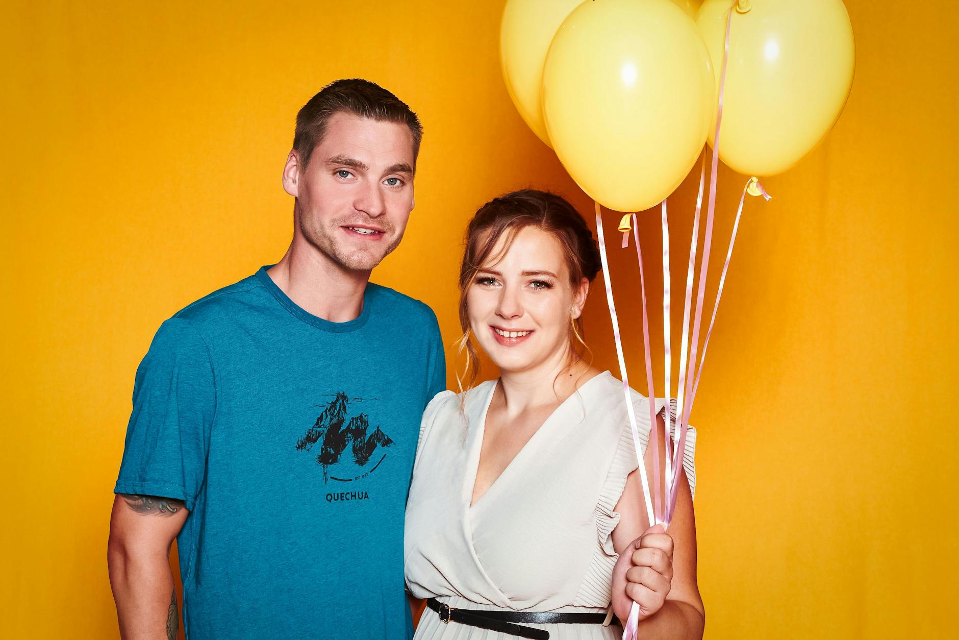 Peter und Sarafina Wolnny haben schon Zwillinge, ein weiteres Kind ist auf dem Weg.