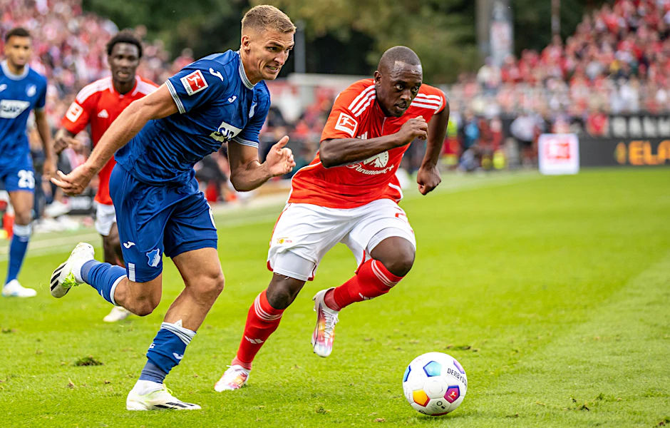 Ex-Union-Profi Grischa Prömel (l.) stand zuletzt Ende September mit der TSG Hoffenheim in der Alten Försterei auf dem Rasen.