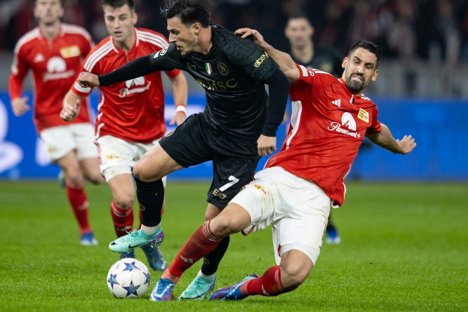 Starkes Champions-League-Debüt: Rani Khedira war auf dem Rasen im Olympiastadion überall zu finden und soll den 1. FC Union in Bremen zum Sieg führen.