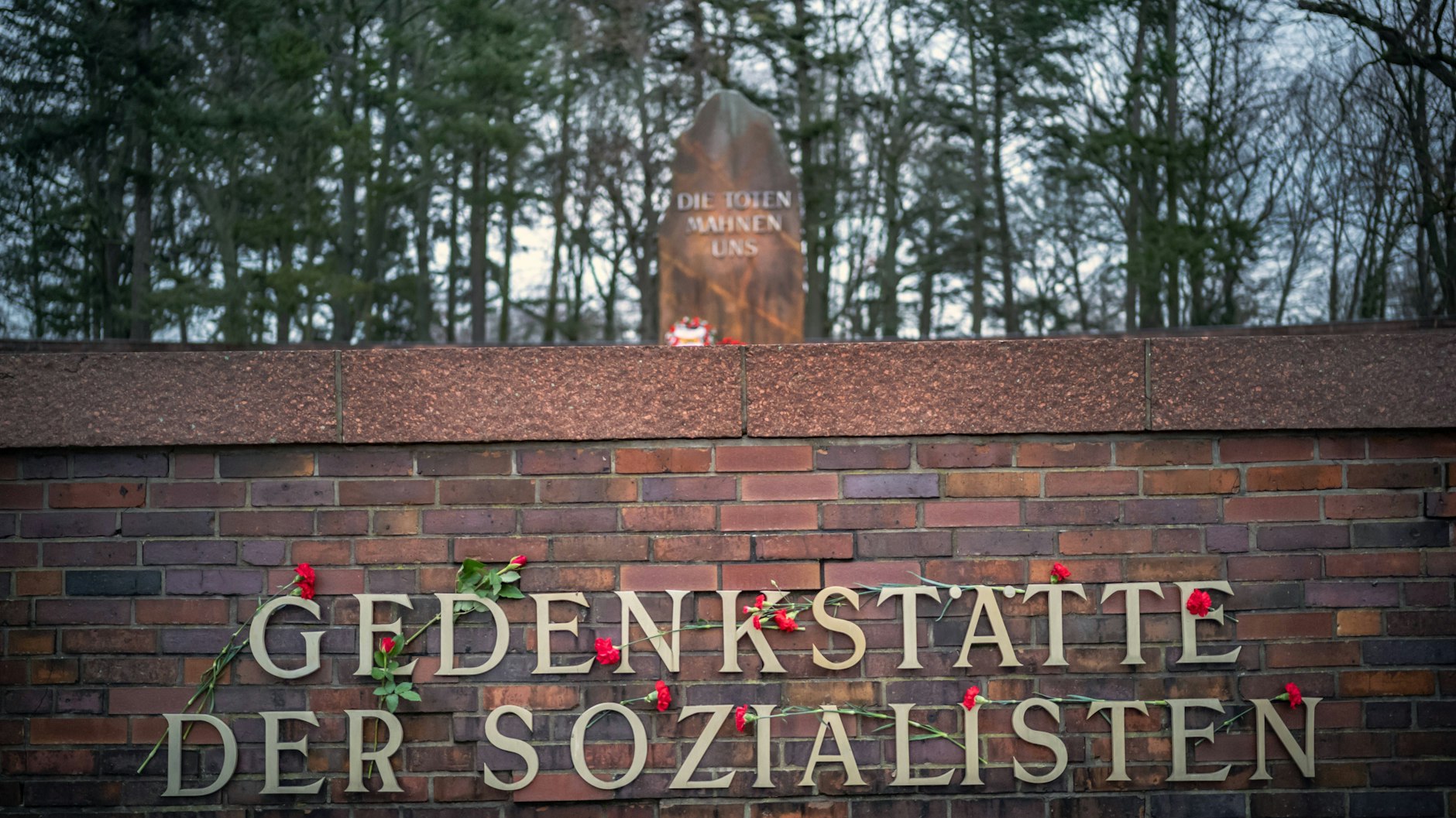 An der Gedenkstätte der Sozialisten werden jedes Jahr rote Nelken niedergelegt.