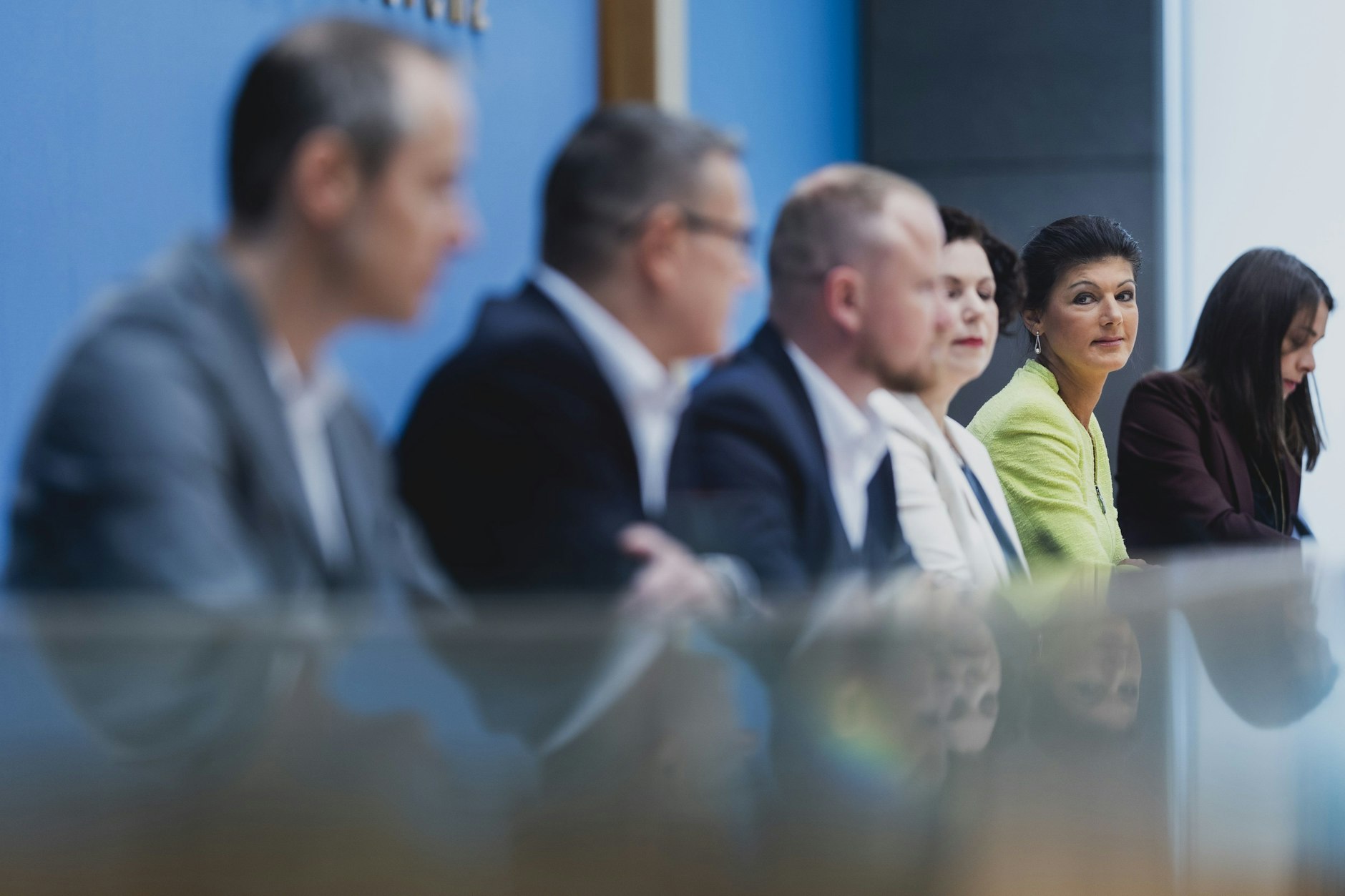 Niemand weiß, was passiert: Sahra Wagenknecht am vergangenen Montag in der Bundespressekonferenz.