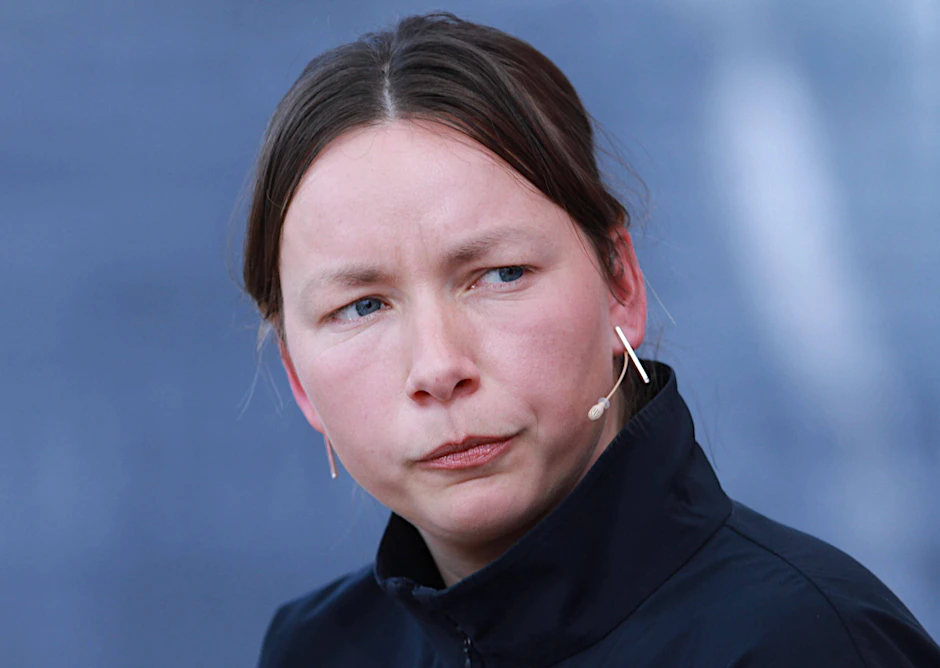 Josefine Soppa im April 2023 auf der Leipziger Buchmesse als sie ihren Debütroman „Mirmar“ vorstellte.&nbsp;