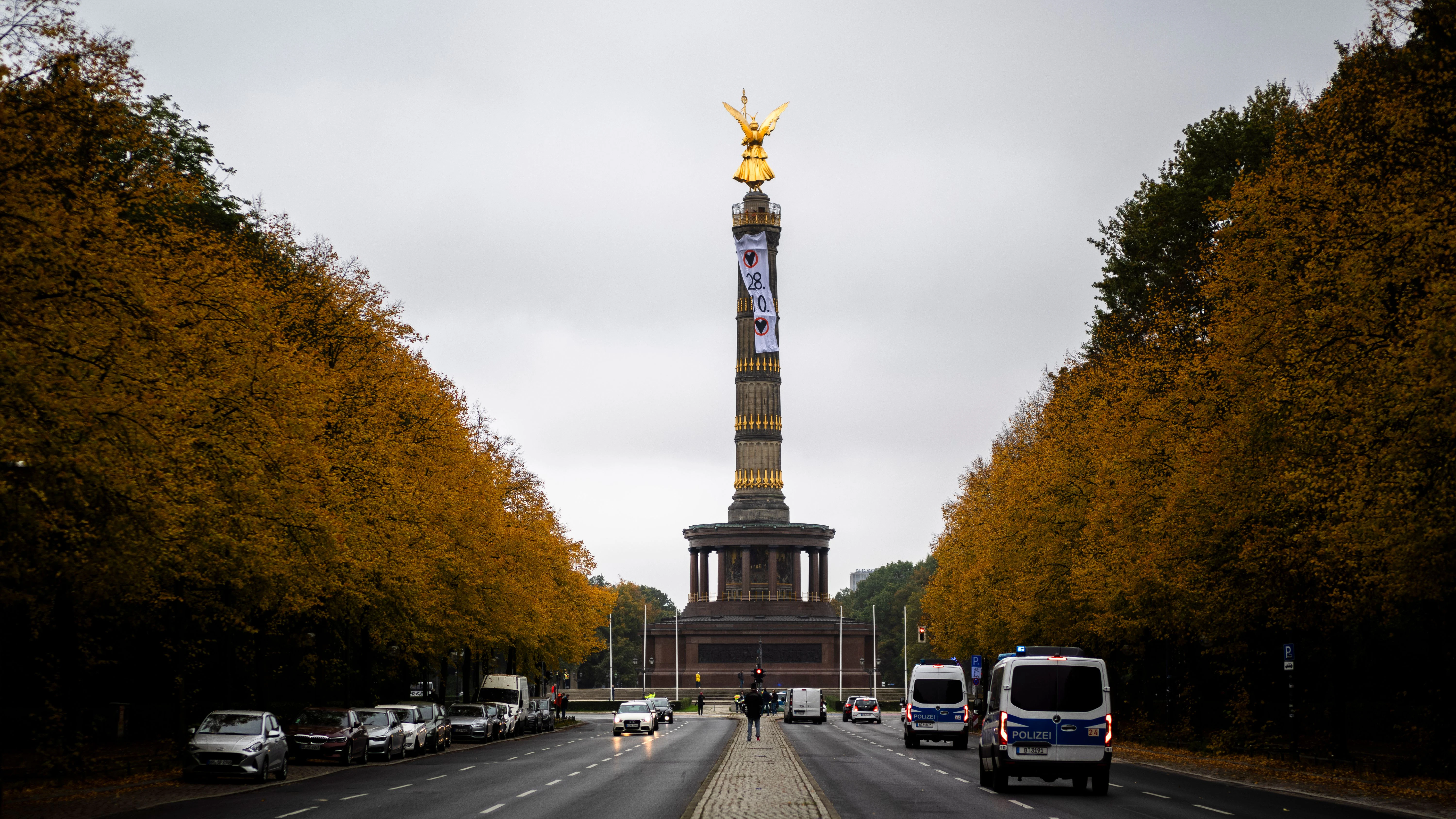 Die Klimakleber wollen am Samstag die Straße des 17. Juni blockieren.