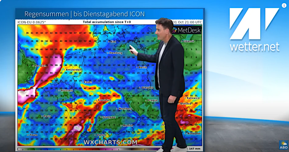 Regen, Regen und Regen erwartet uns in den nächsten Wochen