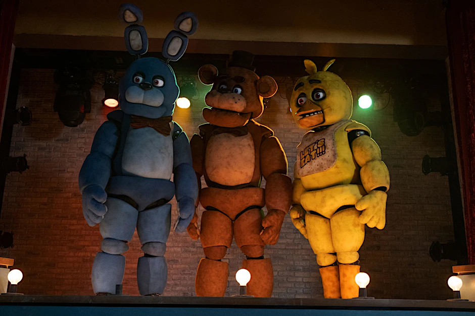 Sehen harmlos aus, sind aber überaus böse: Die Tier-Roboter in „Five Nights at Freddy’s“, die nachts zum Leben erwachen.