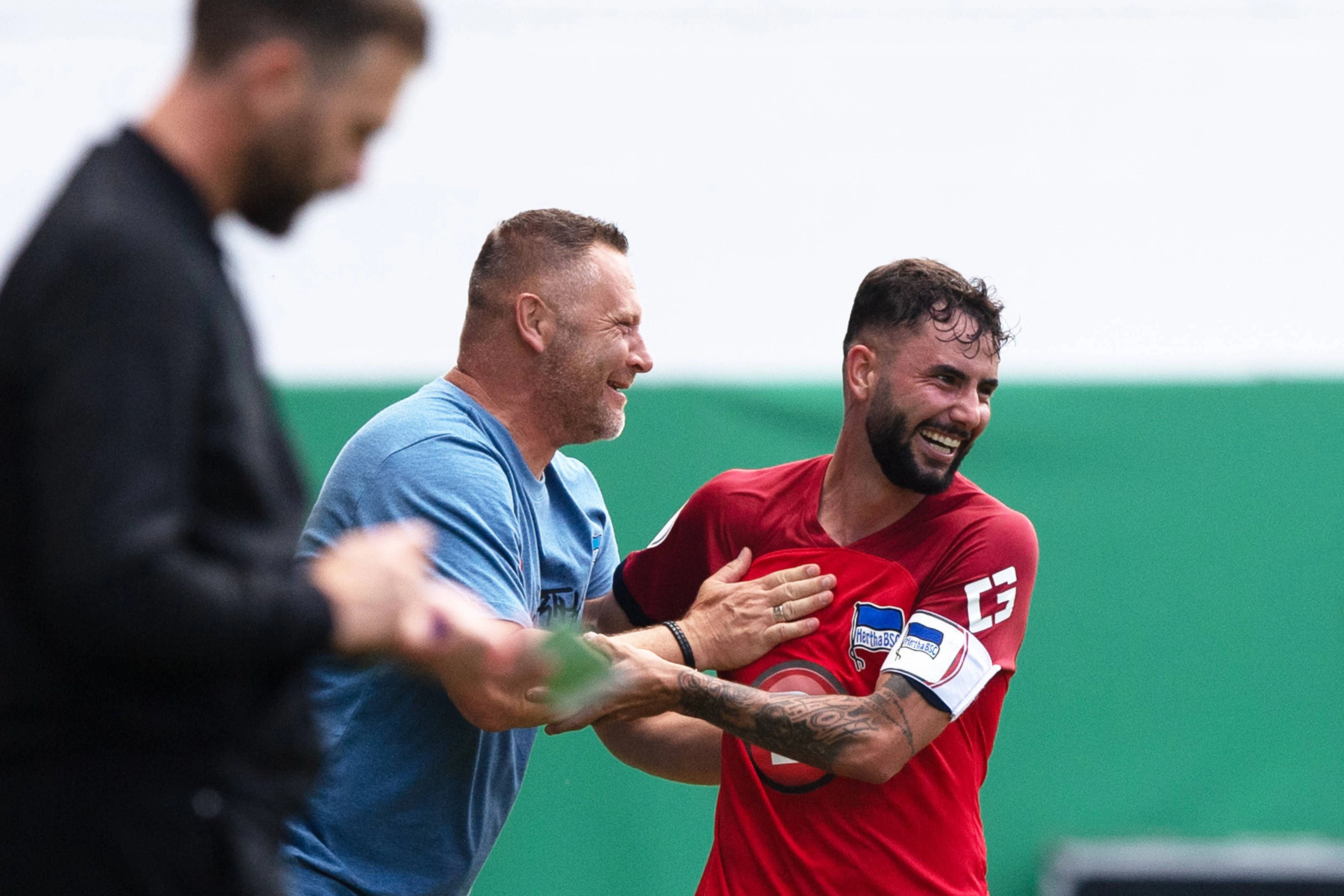 Marco Richter stand für Hertha BSC in der ersten Pokalrunde beim 5:0-Sieg in Jena noch als Kapitän auf dem Platz.