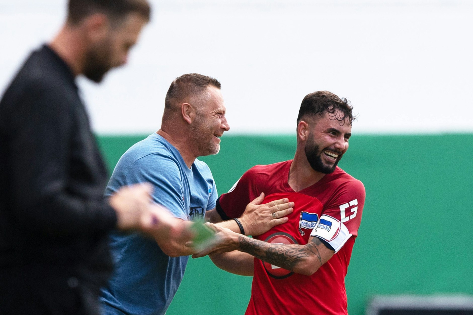 Marco Richter stand für Hertha BSC in der ersten Pokalrunde beim 5:0-Sieg in Jena noch als Kapitän auf dem Platz.