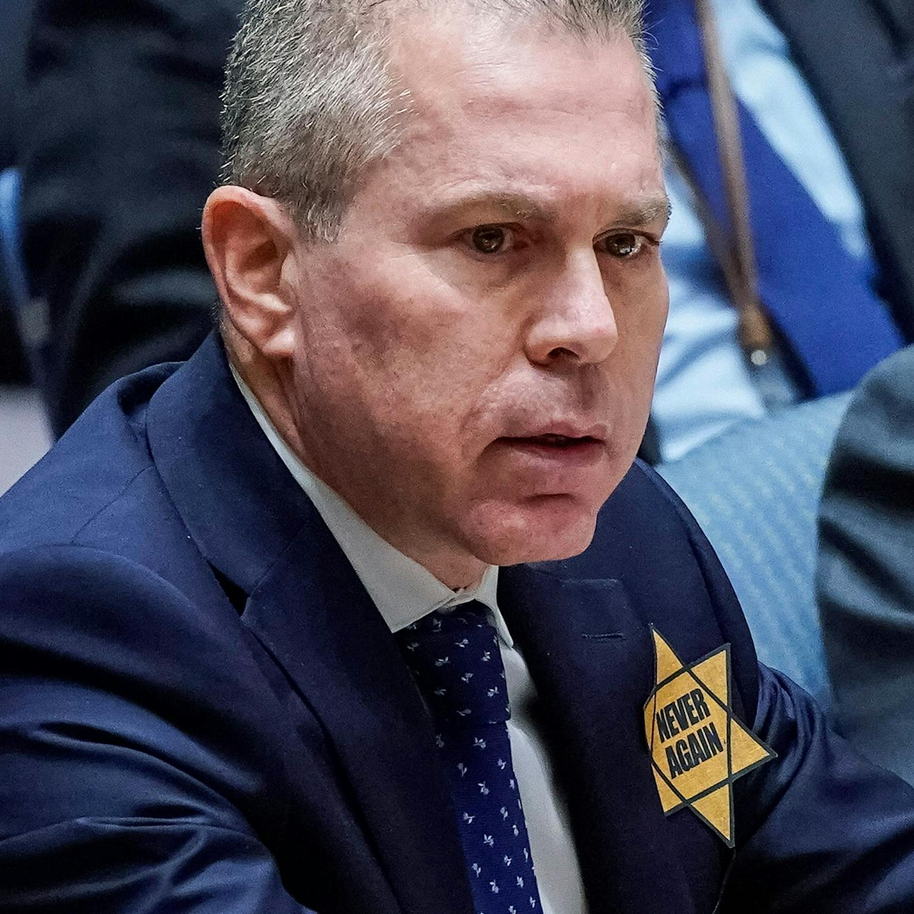 Israels UN-Botschafter Gilad Erdan mit „Judenstern“: Yad Vashem spricht von Entehrung der Holocaust-Opfer