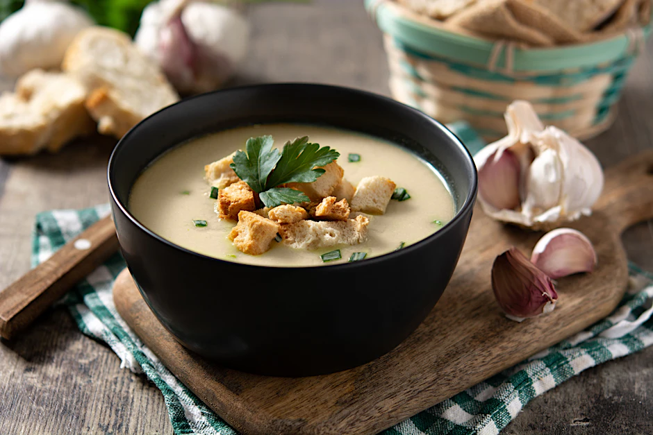 Knoblauchsuppe ist eine leckere Abwehr gegen Vampire.