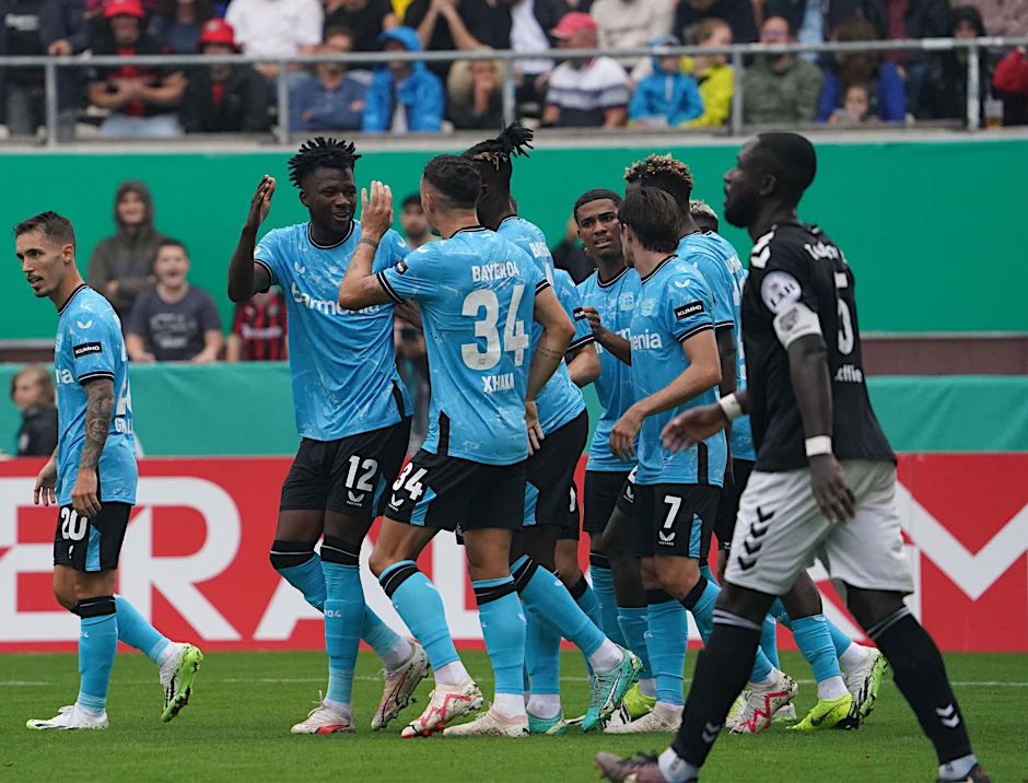 Sein Tor brachte Leverkusen in Führung: Edmond Tapsoba.  